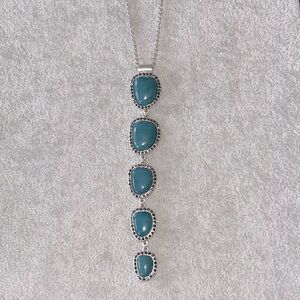 Lucky Brand Stone framed Crystal Necklace